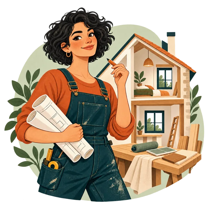 Illustration autour de la rénovation et des projets de maison